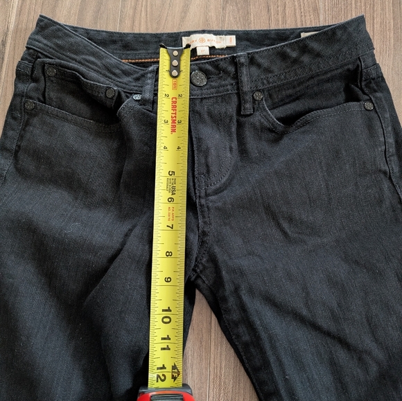Tory Burch Black Classic Bootcut Black Denim Jeans Low Rise (Size 27 / 4) - Picture 7 of 9